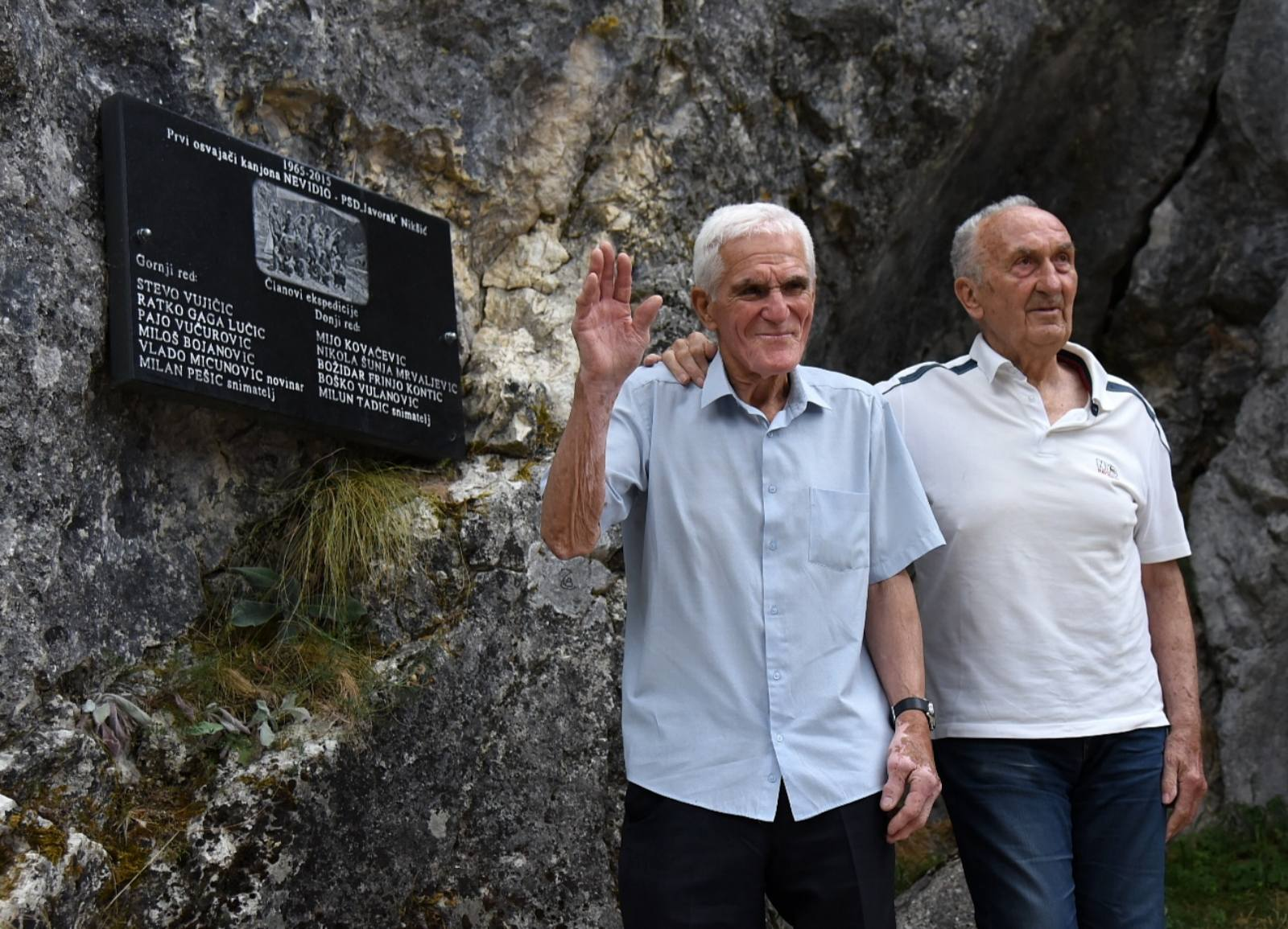 Stevo Vujičić i Nikola Mrvaljević na ulazu u kanjon